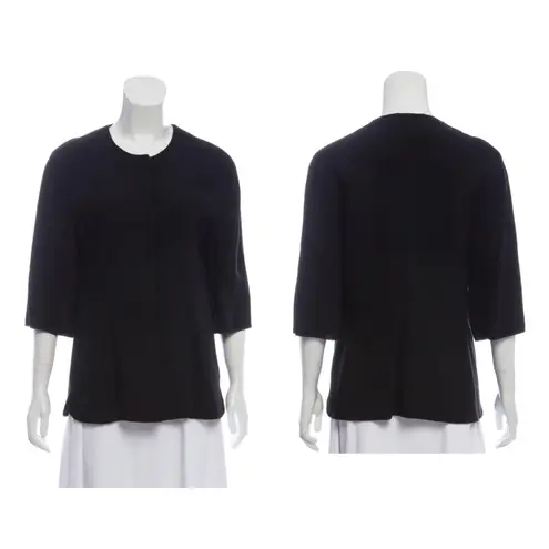 Marni blazer jacket size 6 42 black collarless