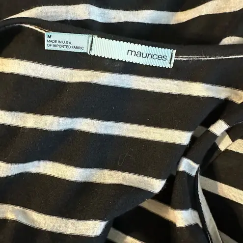 Maurice's ’s Cute Black/White Ruffle Tank Top M