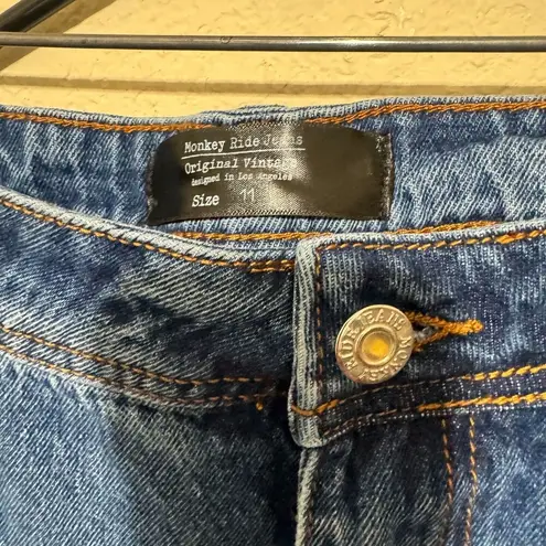 Monkey Ride  Original Vintage Carpenter Jeans Size 11 Blue Denim 32x27