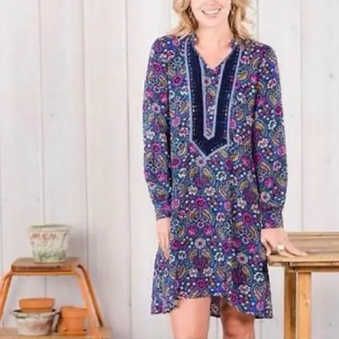 Matilda Jane NTM: Thoughts & Dreams High Low Floral Blueish Purple Dress Sz L