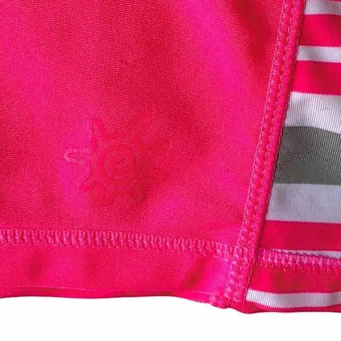 UV SKINZ UPF 50+ Sunwear Swimwear Hot Neon Pink & Gray Top ~ Women's Size LARGE