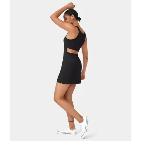 Halara Square Neck Mid Rise Bloom Cut Out 2-Piece Dress Black S