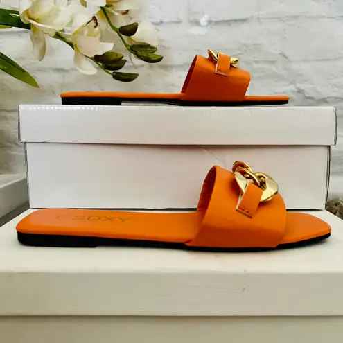 Boutique Orange Chain Sandals