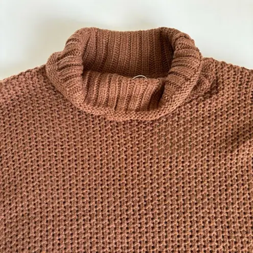 Cezele Boutique Brown Slouchy Loose Fit Knit Drop Shoulder Sweater Size Medium