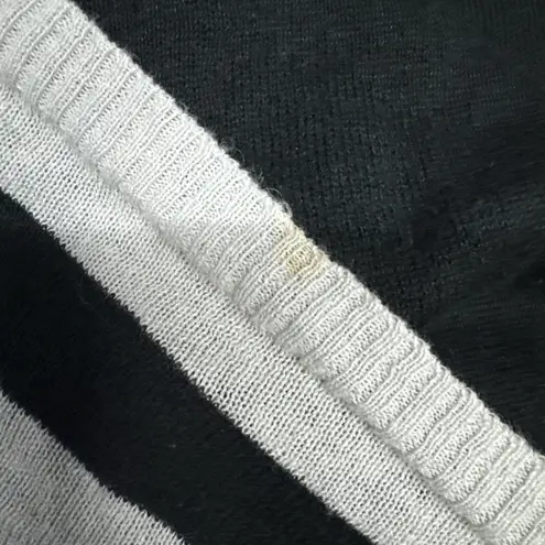 Brooklyn Industries Black Linen Blend Shark Bite Hem Top Women’s Size Small