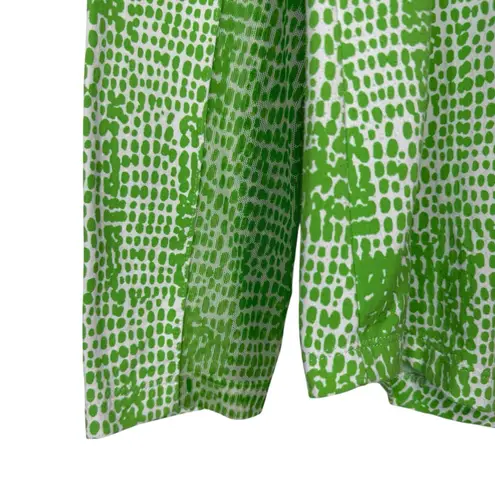 IBKUL Andrea Long Sleeve M UPF 50 1/4 Zip Golf Tennis Top Lime Green Mesh Sleeve Size M