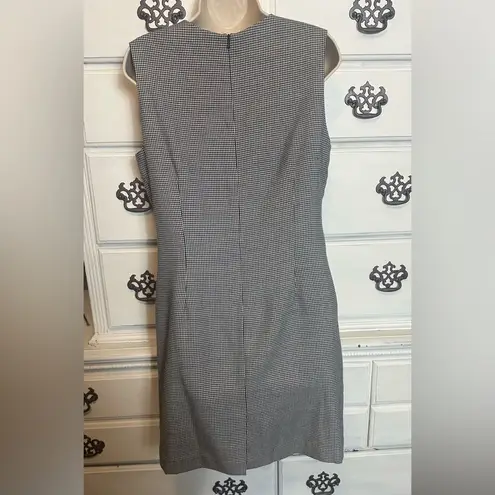 Vintage Sleeveless‎ Houndstooth Dress Black Size 10