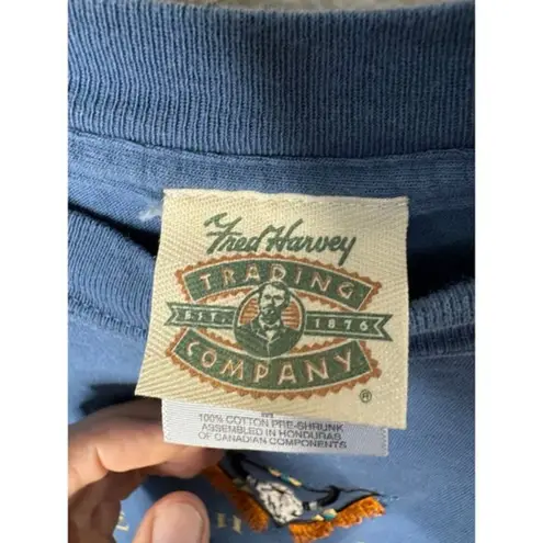 Vintage Fred Harvey Trading Co Women's Blue Death Valley Shirt Size Medium