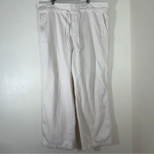 Universal Threads Universal Thread Women's High-Rise Wide Leg Drawstring Pants Cream Off White 16R