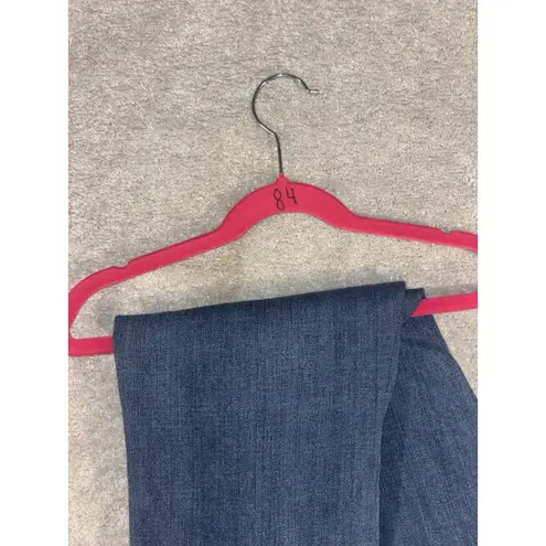 Judy Blue Jeans Womens 7/28 Blue Denim Boyfriend Fit Distressed Mid-Rise Stretch