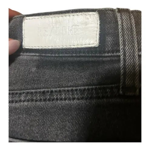 RE/DONE 80s Slim Straight Black Jean Size 27 Button Fly Revolve