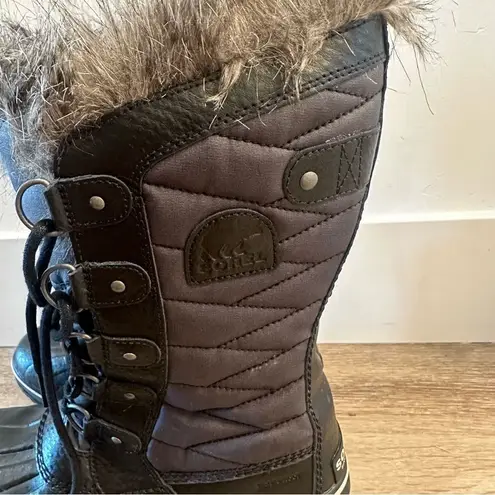 Sorel  Tofino II Knee High Lace Up Waterproof Black Boots 7.5