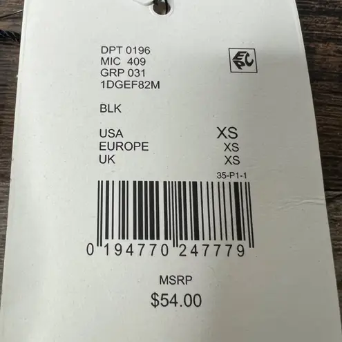 Gibson Latimer Tankini Swim Top Size XS Black Ruffle V-Neck Longline NWT