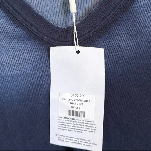 Cotton Citizen NWT Verona Crop U Neck Shirt Women’s Size Large