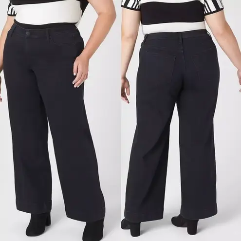 Lane Bryant  Mid-Rise Signature Fit Wide Leg Jeans Flex Magic Waistband Size 22