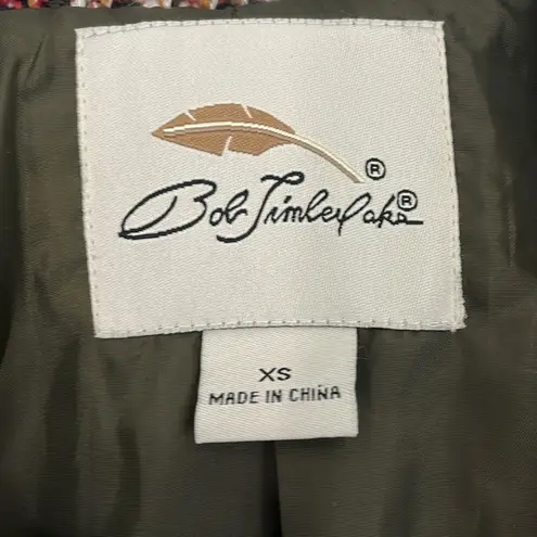 Bob Timberlake XS Burgundy Brown Full Zip Jacquard Moto Jacket Sweater