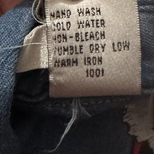 Rafaella Vintage Embroidered Cat Christmas Denim Shirt Women's Size Large