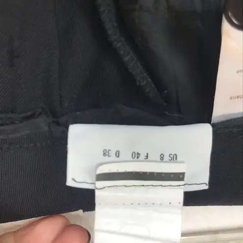 Akris Punto Women's Black Wool Straight Leg Trouser Pants Size 8