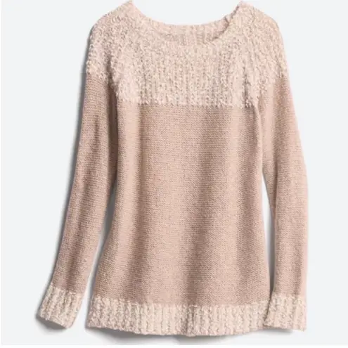 Fate Clairina Textured Mixed Yarn Colorblock Sweater ~ Size XXL Tan