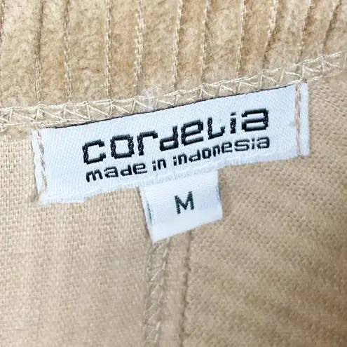 Cordelia Corduroy Patchwork Long Length Maxi Skirt Y2K Boho Hippie Size Medium Tan