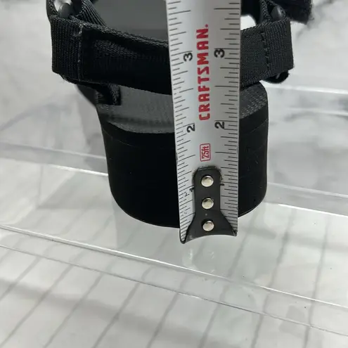 Teva Black Sandals with Gold Logo Flatform Universal Sandal