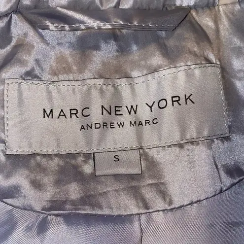 Marc New York Marc NY Metallic Silver Puffer Full Zip Vest