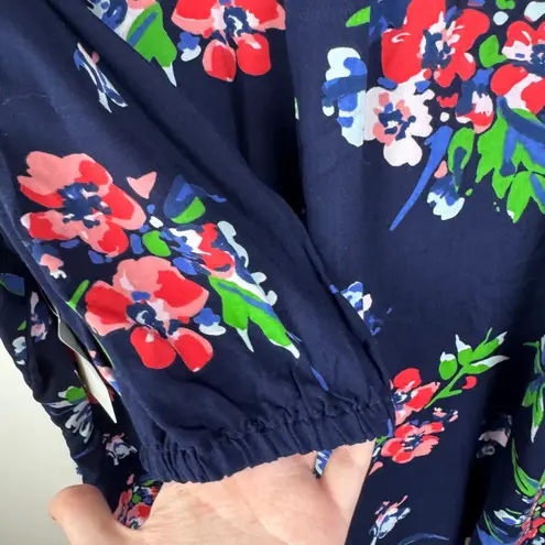 Woman Within NWT Floral Tunic Top Size
26/28 Navy Boho Flowy Cottage Comfy