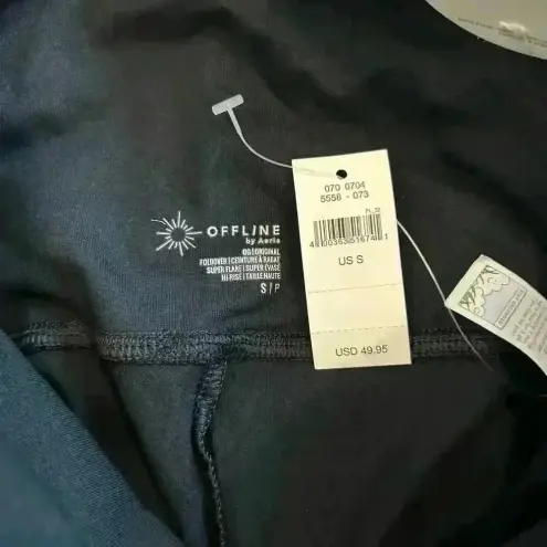 Aerie NWT OFFLINE By  OG Foldover High Waisted Super Flare Leggings Pants Size S