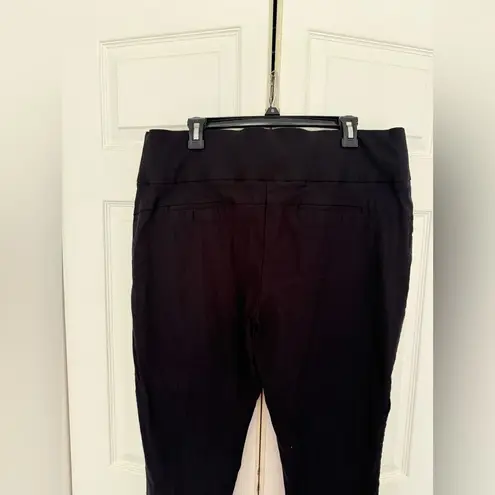 Apt. 9  Black Pull On Ankle Pants Trousers Elastic Waist Size XXL