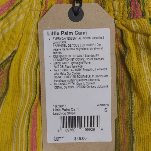 prAna Little Palm Cami Leapfrog Stripe (Yellow/Pink/Green) Tank Top Organic S