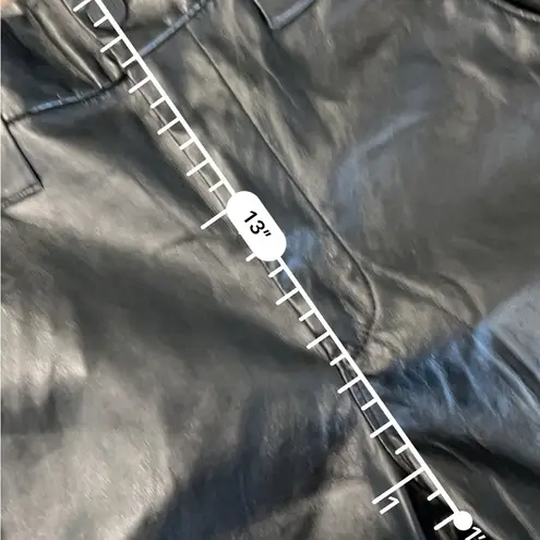 EXPRESS  faux leather ankle super high rise paper bag pants