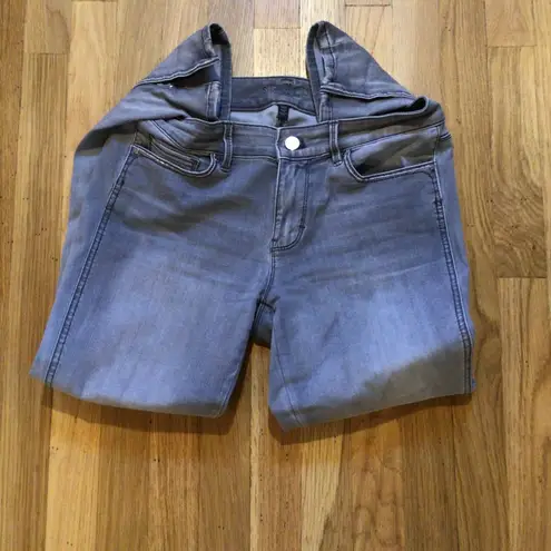 White House | Black Market HP💝WHBM Skinny Ankle Jeans gray sz 4 ankle zippers