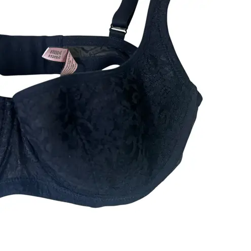 DOBREVA Lace Mesh Full Coverage Bra Womens 40DD Black Solid Classic Size undefined