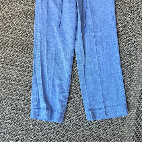 Talbots  Cotton Linen Drawstring Pant in Blue Size 6