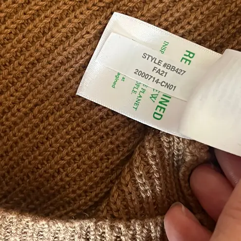 J.Crew Ribbed Cotton Cashmere Relaxed Turtleneck Sweater Camel Tan Size Large - Image 6