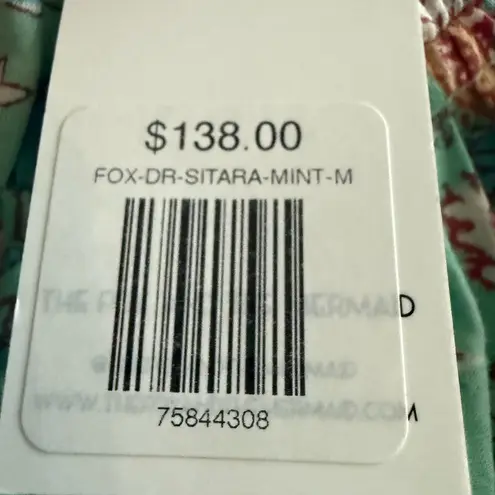 The Fox and The Mermaid Chic Paisley Midi Dress in Mint Green and Floral Size M Size M