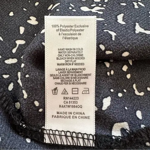 Bishop and Young  Blouse Black White Speckled Wide Sleeve Tunic Top Size XS NEW