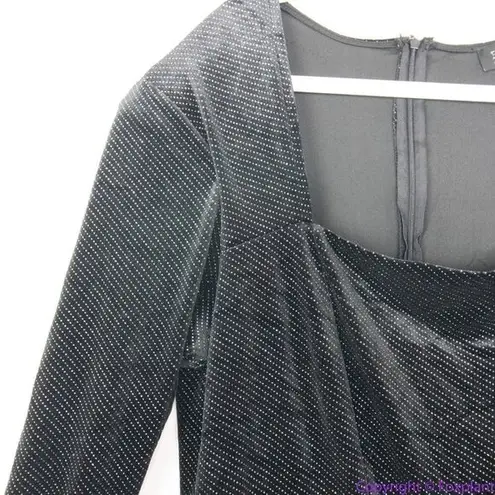 Eloquii NEW black Strong Shoulder Velvet Jumpsuit glitter , 16