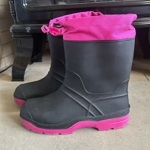 None Felt lined rain/winter boots galoshes womens size 5
