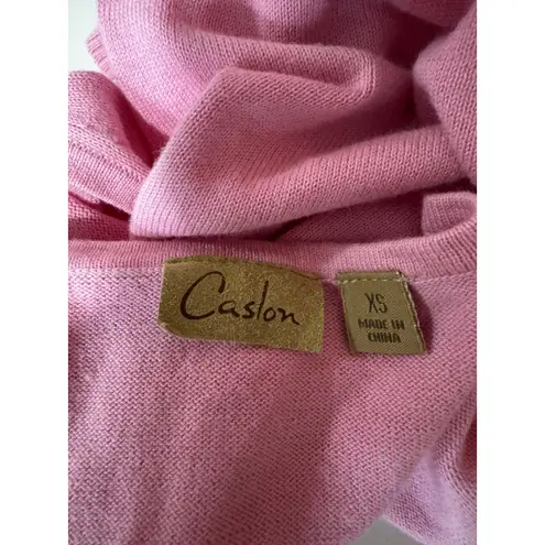 Caslon  XS Pink Sleeveless Knit Top Ribbed‎ Waist Scoop Neck Casual Fall Winter
