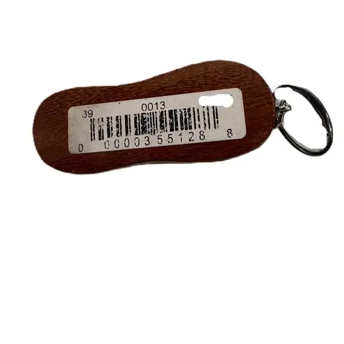 Hawaiian Aloha Flip Flop Key Chain Charm Brown