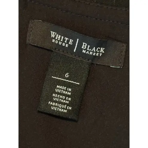 White House | Black Market White‎ House Black Market Women 6 Skirt Midi Asymmetric Pin Stripe Wool-Blend