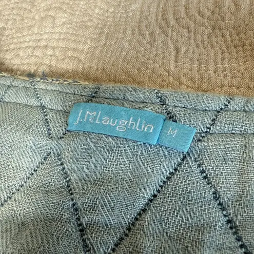 J. McLaughlin Helene Quilted Jacket Womens Medium Light Denim Chambray Coat
