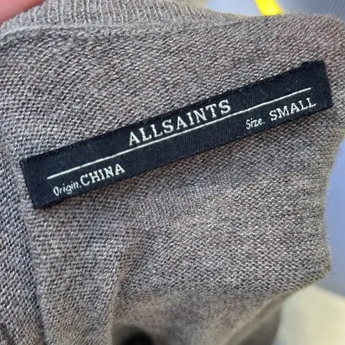 All Saints Brown Wool Reya Cardigan