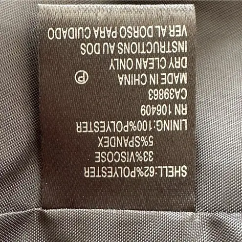 Tahari ASL Blazer Jacket Petite Charcoal Gray Black Lace Trim Career Size 12P