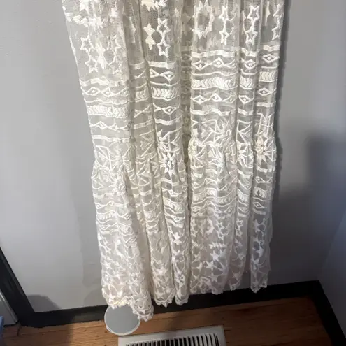 Jen's Pirate Booty Jen’s Pirate Booty RARE Eclipse White Lace Maxi Halter Dress size large