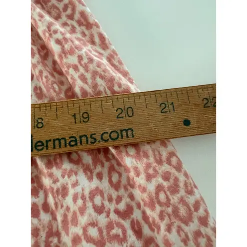 P. Jamas Pink Pima Cotton Smocked Night Gown XS Cottagecore Animal Print Trad