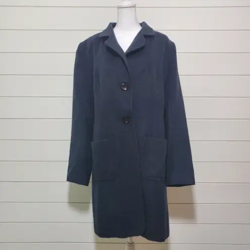 Peruvian Connection Women's Alpaca Wool Coat Dark Blue. Size: 12