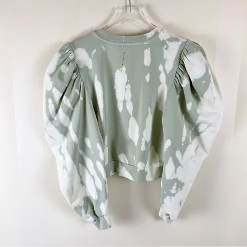 ALLSAINTS Elizah Tie Dye Drape Sleeve Sweatshirt Size Small Greenstone