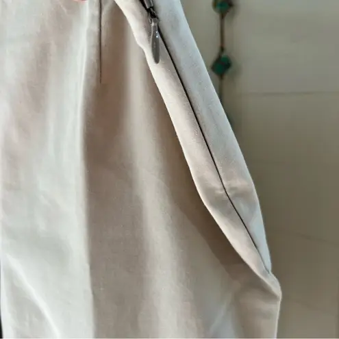 Lafayette 148 Cream Career Pants Size 4 Crop Cotton / Elastane Blend Corpcore